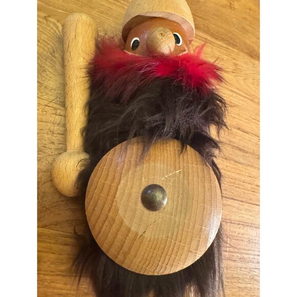Vintage Sallingboe Denmark Wood Viking Figurine - 9 inch - Picture 3 of 8